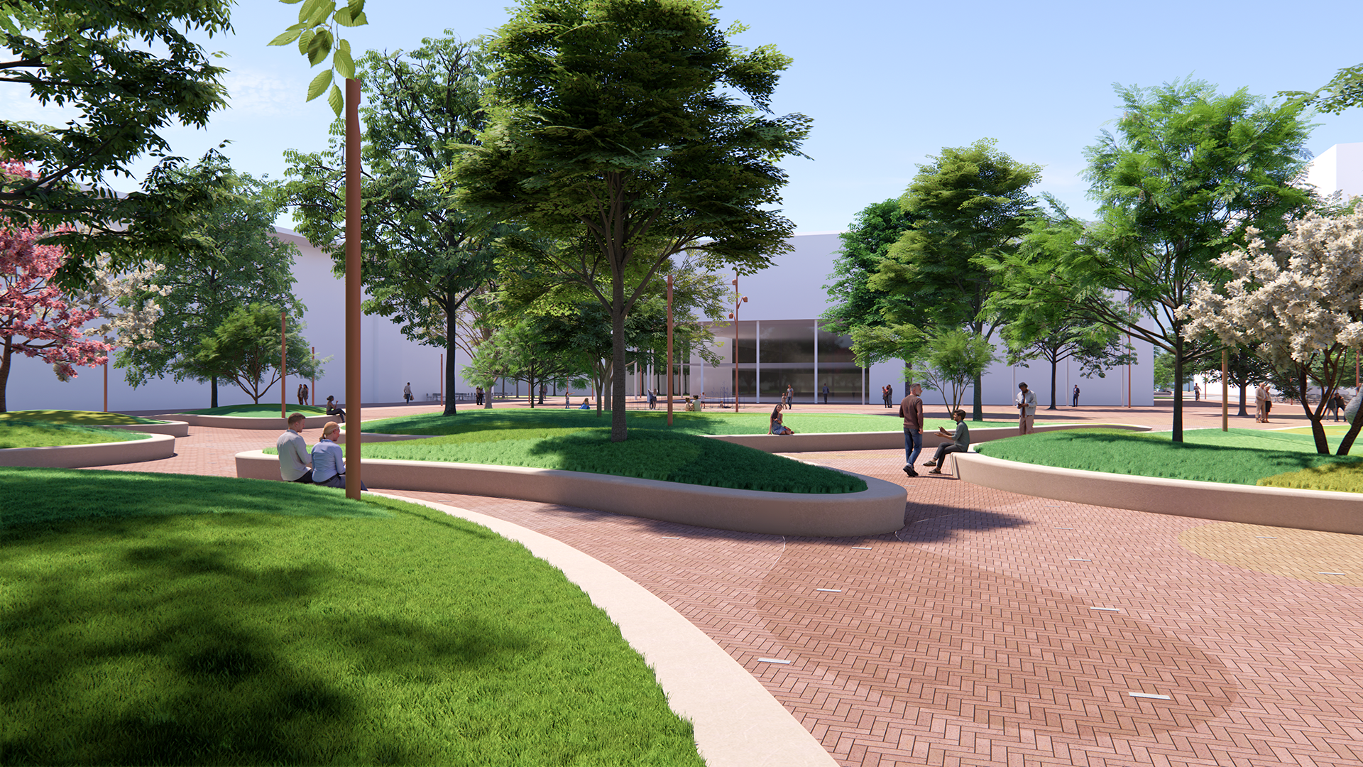 Sfeerbeeld van het Raadhuisplein in Hoofddorp